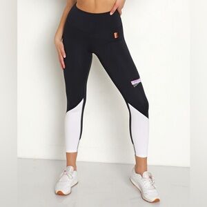 NWOT P.E NATION Half Volley Legging Black Workout Activewear Women’s Size Small